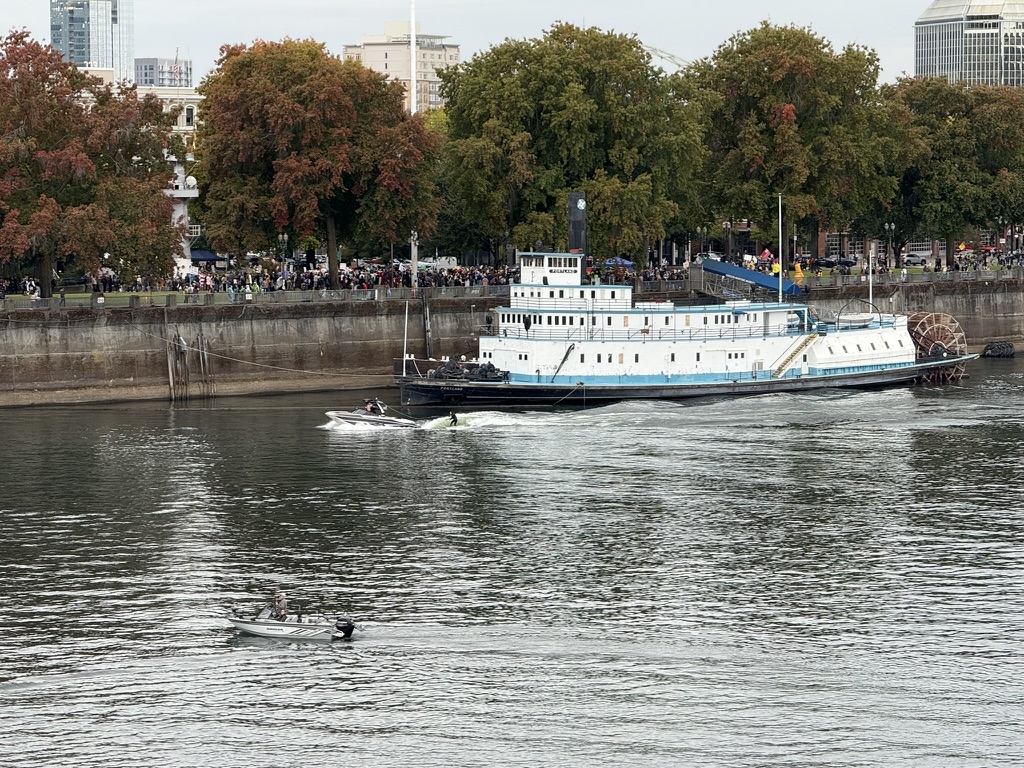The Willamette River waterfront in Portland, Oregon